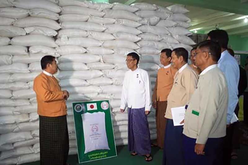 ေရေဘးသင့္ျပည္သူမ်ားအတြက္ ဂ်ပန္က ဆန္တန္ခ်ိန္ ၅၀ လႉဒါန္း