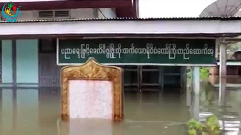 တနသၤာရီၿမိဳ႕နယ္တြင္ တေက်ာ့ျပန္ ျမစ္ေရႀကီး၊ ေက်ာင္းမ်ား ထပ္မံပိတ္ထားရ