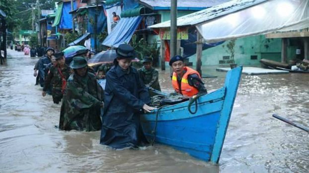 ဘားအံၿမိဳ႕တြင္ တေက်ာ့ျပန္ေရႀကီး ေရေဘးစခန္း ထပ္တုိးဖြင့္လွစ္