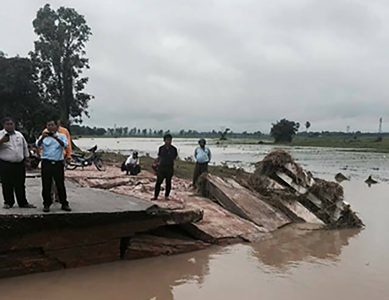 ရန္ကုန္-မႏၲေလး လမ္းေဟာင္းတြင္ ေပ ၂၀ တံတားတစင္း က်ဳိးက်