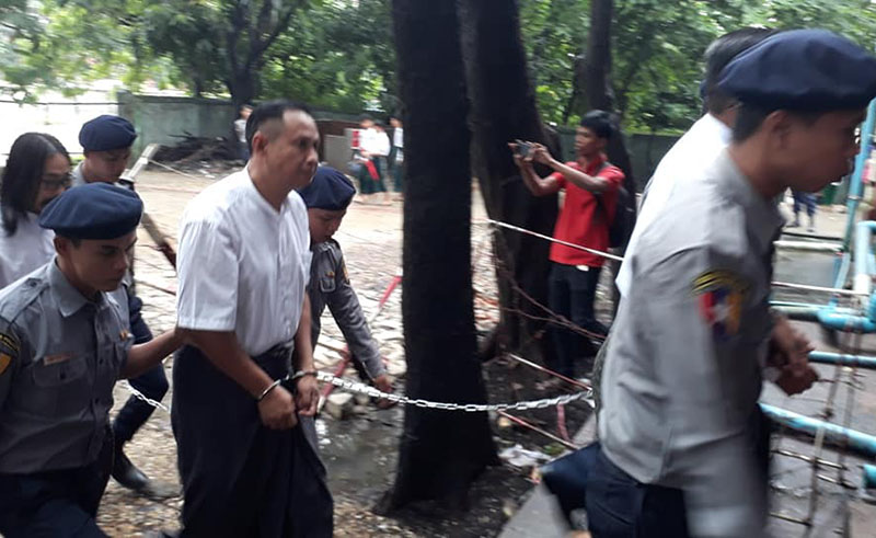 ဦးကုိနီအမႈ ဦးေအာင္ဝင္းထြန္းကုိ စစ္ေမးခ်ိန္ က်န္းမာေရးေၾကာင့္ ေန႔တပုိင္းျဖင့္ ရပ္နား