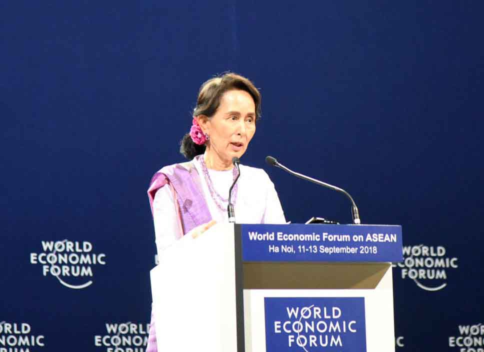 စတုတၳစက္မႈေတာ္လွန္ေရးတြင္ ျမန္မာျပည္ေနာက္က်က်န္မေနဟု ေဒၚေအာင္ဆန္းစုၾကည္ေျပာ
