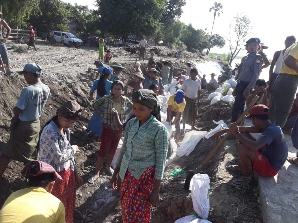 ေျမာက္စည္းရြာ ကမ္းပါးၿပိဳ ေရတိုက္စားမႈ အေရးေပၚကာကြယ္မႈ ျပဳလုပ္