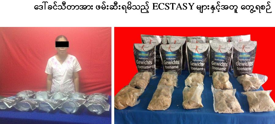 မူးယစ္ေဆး၀ါးမ်ားႏွင့္ ဆက္စပ္ပစၥည္မ်ား ၾကည့္ျမင္တုိင္တြင္ ဖမ္းမိ