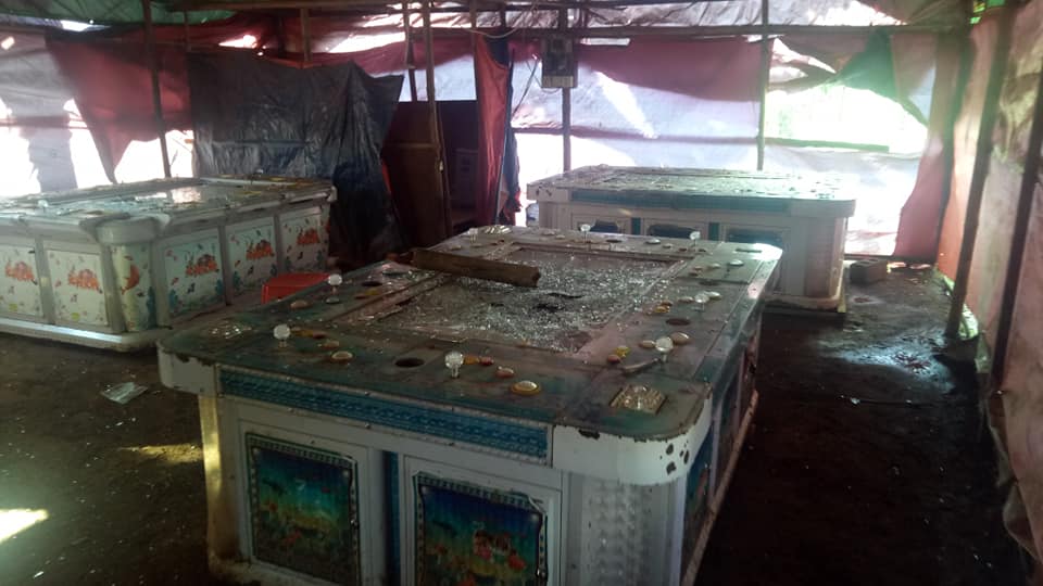 ကြတ္ခိုင္တြင္ အိမ္ရွင္မမ်ားဦးေဆာင္ၿပီး ဂိမ္းေလာင္းကစား႐ုံမ်ားကိုဖ်က္ဆီး