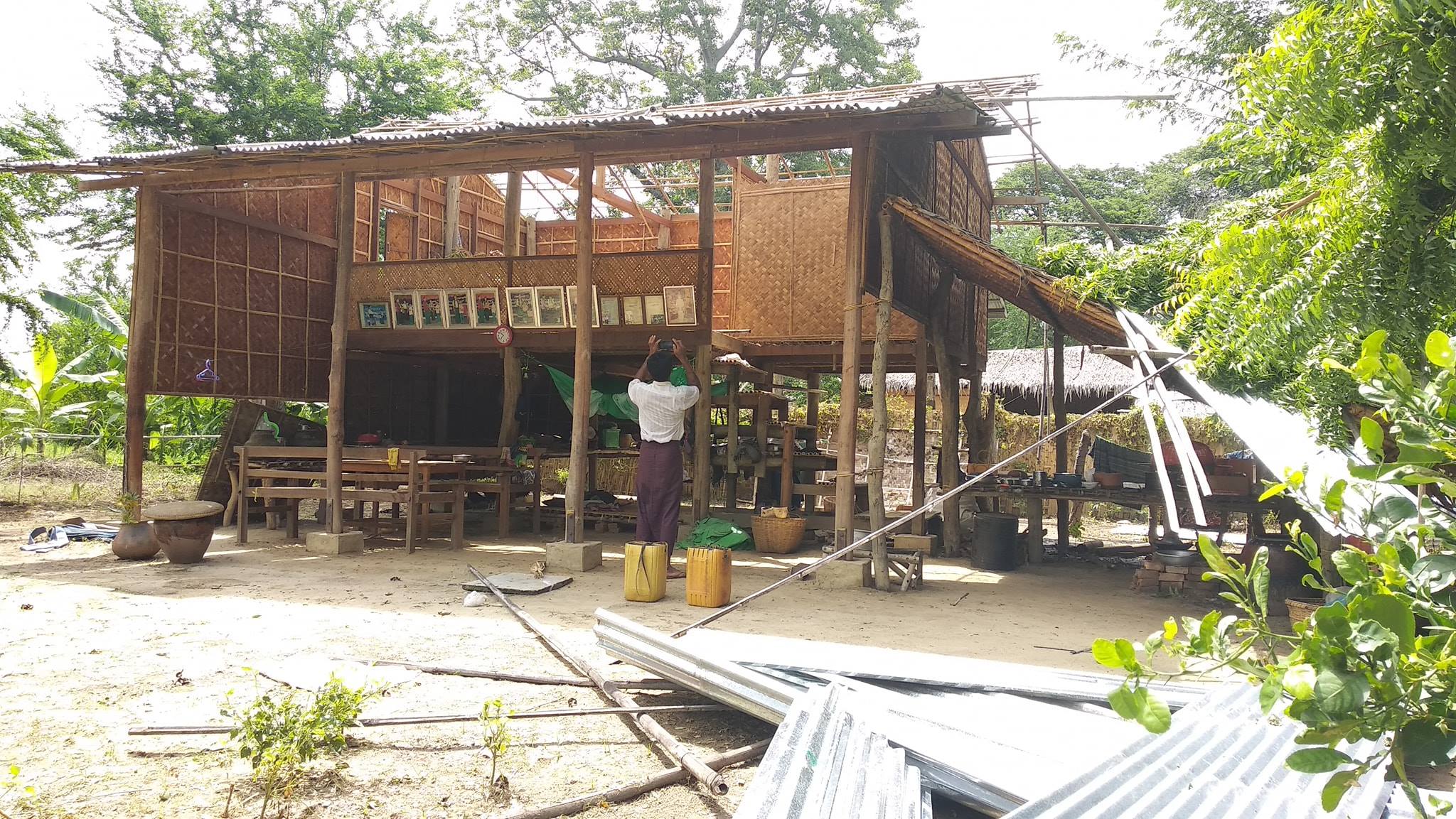 ေညာင္ဦးတြင္ ​ေလျပင္​းတိုက္သျဖင့္ ေနအိမ္​ ၁၈ လံုး ပ်က္​စီး