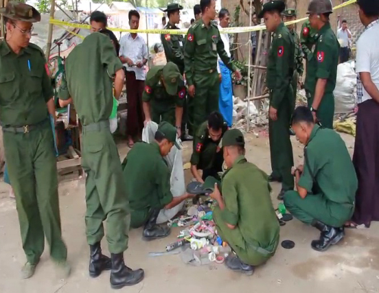 မနၱေလးတုိင္း ေအာင္ေျမသာဇံျမို့နယ္တြင္ ေပါက္ကြဲမႈျဖစ္