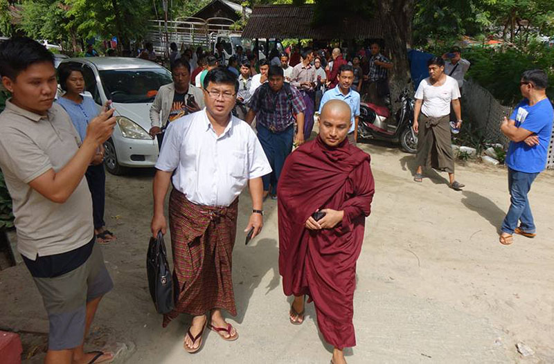 တပ္ကိုေဝဖန္၍ အမႈဖြင့္ခံထားရသည့္ ဆရာေတာ္ ဦးေသာဘိတ ရဲစခန္း၌ စစ္ေဆးခံ