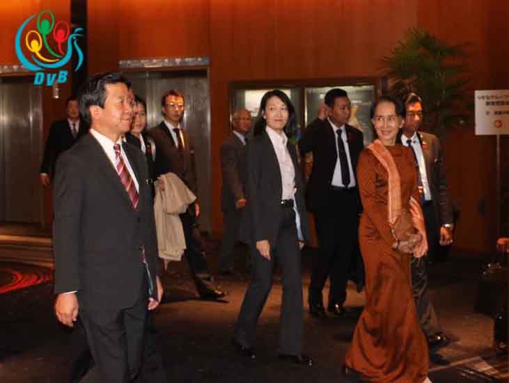 ေဒၚေအာင္ဆန္းစုၾကည္ ဂ်ပန္ႏိုင္ငံမွ ျမန္မာႏိုင္ငံသို႔ ျပန္လည္ထြက္ခြာ