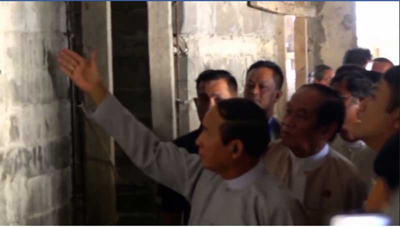တည္ေဆာက္ေရးရပ္ထားရသည့္ ပုသိမ္ေဆး႐ုံ ၉ ထပ္အေဆာက္အဦကို သမၼတစစ္ေဆး (႐ုပ္သံ)