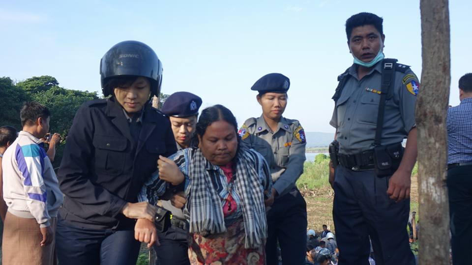 မဟာေအာင္ေျမၿမိဳ႕နယ္ အျငင္းပြားေျမေပၚတြင္ ေနထိုင္သူမ်ားကို ရဲတပ္​ဖြဲ႔ကဖမ္​းဆီး