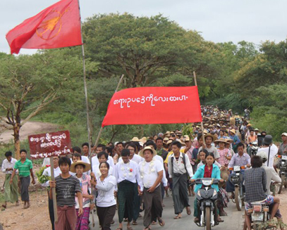 လက္ပန္းေတာင္းေတာင္ ေၾကးနီမိုင္းအတြက္ ဆနၵျပအေရးဆို