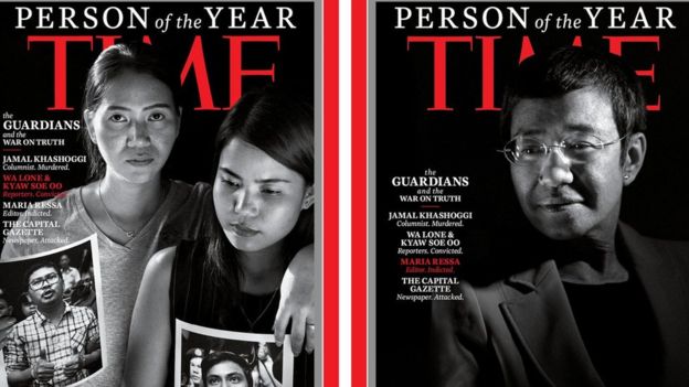 တုိင္းမ္မဂၢဇင္း၏ Person of the Year ဆု ကုိ၀လုံး၊ ကုိေက်ာ္စုိးဦးနွင့္ ဖိႏွိပ္ခံသတင္းသမားမ်ား ရရွိ