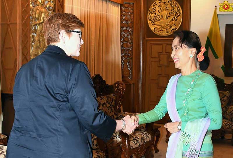 ေဒၚေအာင္ဆန္းစုၾကည္ႏွင့္ ၾသစေၾတးလ် ႏုိင္ငံျခားေရး၀န္ႀကီး ေတြ႔ဆုံ