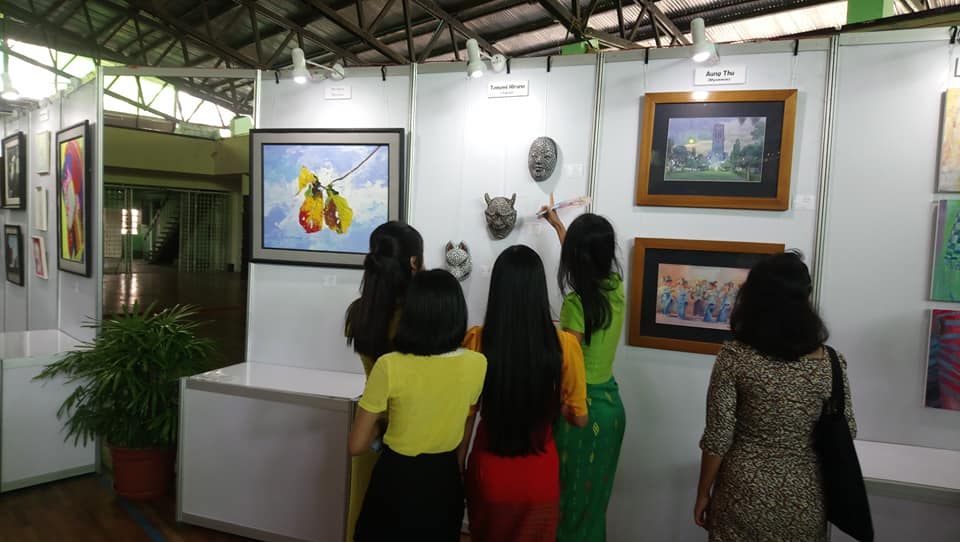 ျမန္မာ-ဂ်ပန္ အႏုပညာျပပြဲ ရန္ကုန္တကၠသိုလ္တြင္ က်င္းပ (ဓာတ္ပံု)