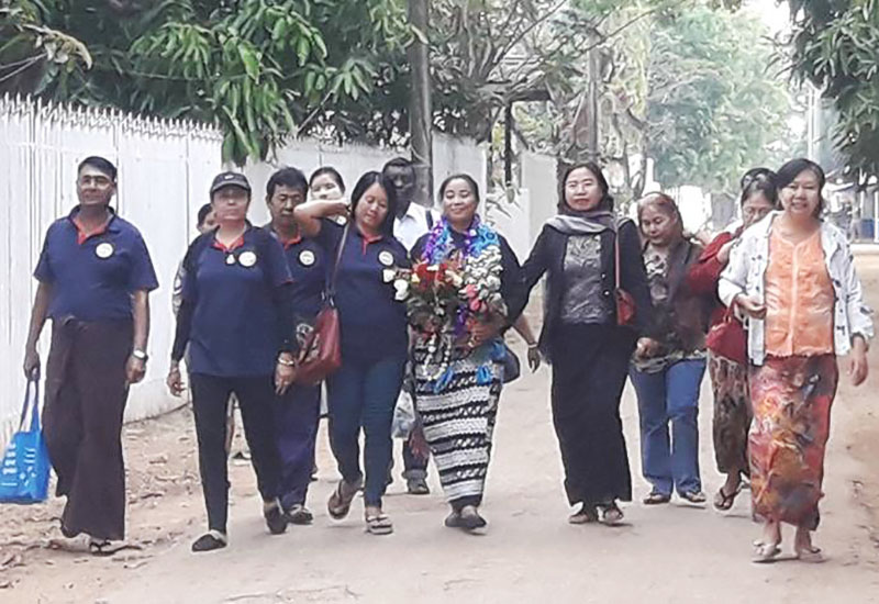 လူ႔အခြင့္အေရးေရွ႕ေန ေဒၚခင္ခင္ေက်ာ္ သာယာဝတီ အက်ဥ္းေထာင္မွ လြတ္ေျမာက္