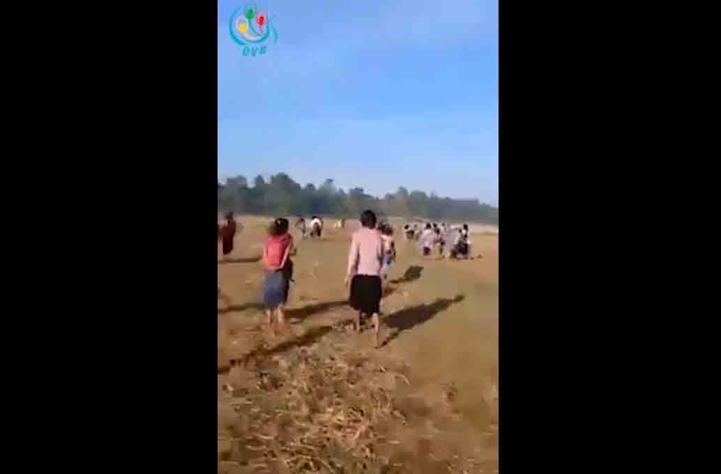 တုိက္ပြဲေၾကာင့္ အသက္လုထြက္ေျပးလာၾကသည့္ ေဒသခံမ်ား (႐ုပ္သံ)