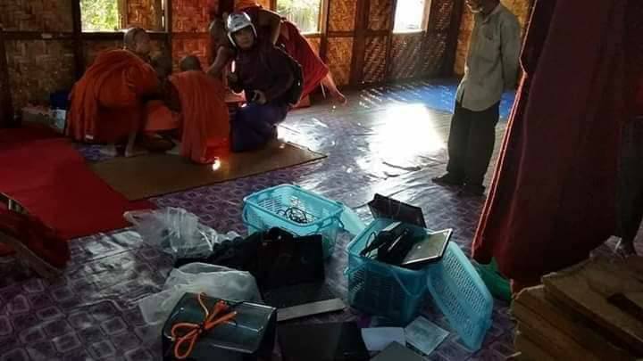 ဘုန္းႀကီးေက်ာင္းတိုက္အတြင္းက ေလာင္းကစားဒိုင္​ကို ဝင္ေရာက္ဖမ္းဆီး