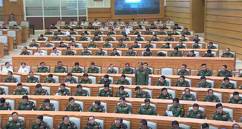 ဥပေဒေရးရာႏွင့္အထူးကိစၥရပ္မ်ား ေလ့လာဆန္းစစ္သပ္ေရးေကာ္မရွင္အဖြဲ႔၀င္ အစားထုိးခန္႔အပ္မႈ တပ္မေတာ္ကုိယ္စားလွယ္ ကန္႔ကြက္