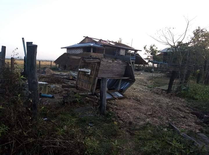 စစ္ကိုင္းတိုင္းတြင္ မိုးသက္ေလျပင္းတိုက္ခတ္၍ ေနအိမ္အခ်ဳိ႕ပ်က္စီး