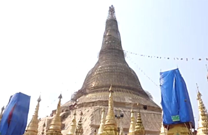ေရႊတိဂံုေစတီ ေရႊသကၤန္း တက်ပ္သားတခ်ပ္လွ်င္ က်ပ္ ၁၀ သိန္းႏႈန္း တိုးျမႇင့္အလႉခံ