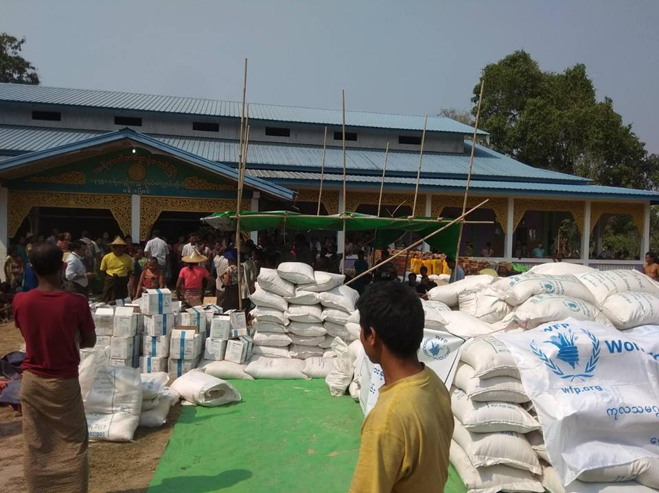 ပန္းေျမာင္း စစ္ေရွာင္စခန္းကို ဆန္အပါအဝင္ စားနပ္ရိကၡာအခ်ိဳ႕ WFP ေထာက္ပံ့