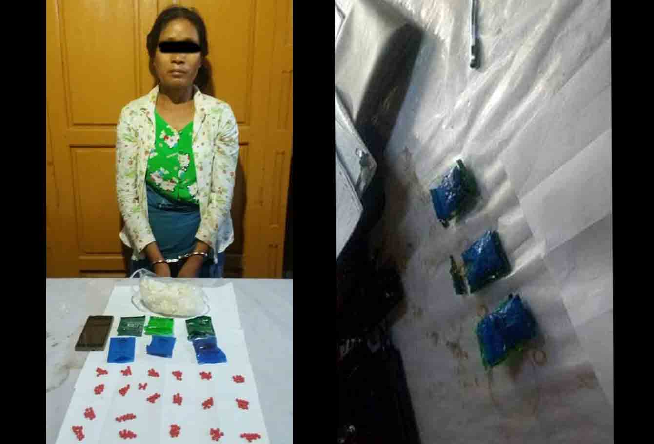 ကသာတရား႐ံုး၌ အခ်ဳပ္သားကို လာေတြ႔သည့္ အမ်ဳိးသမီးထံက စိတ္ႂကြေဆးမ်ားဖမ္းမိ