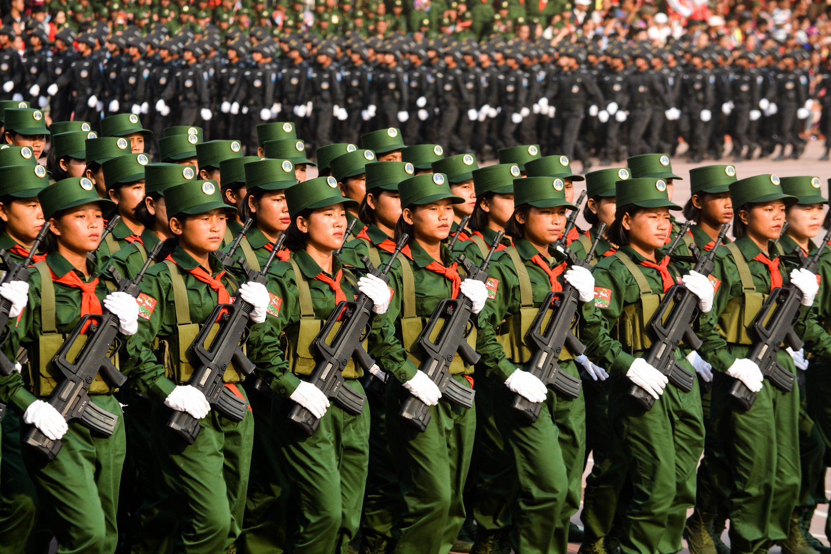 "၀"ေဒသ ၿငိမ္းခ်မ္းေရးႏွစ္(၃၀)ျပည့္ အခမ္းအနား စစ္ေရးျပ အခမ္းအနား (ဓာတ္ပံု)