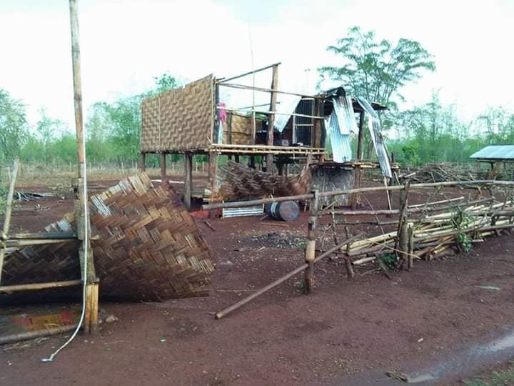 ဆီဆိုင္ၿမိဳ႕နယ္တြင္ မိုးသက္ေလျပင္း တိုက္ခတ္မႈေၾကာင့္ ေနအိမ္မ်ားပ်က္စီး