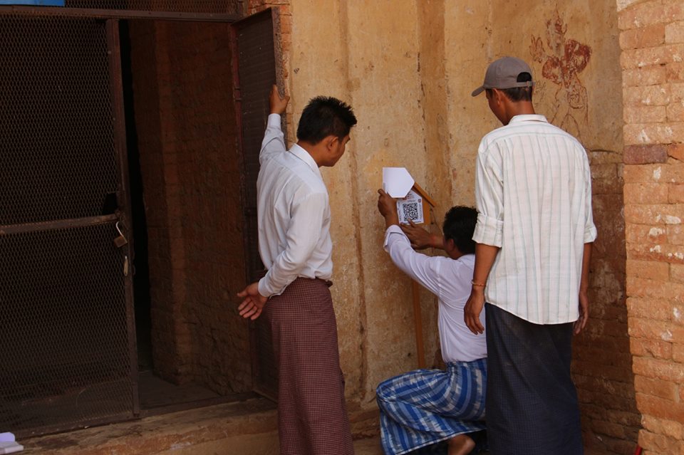 ပုဂံဘုရား သမုိင္းအခ်က္မ်ား အလြယ္တကူဖတ္ႏုိင္ရန္ QR Code မ်ားျဖင့္ ခ်ိတ္ဆက္ထား