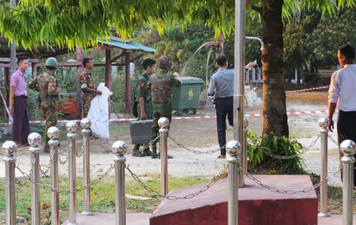 ေက်ာက္ျဖဴ ေထြအုပ္႐ုံးတြင္ ေတြ႔ရွိသည့္မုိင္း ေအေအလက္ခ်က္မဟုတ္ဟု ျငင္းဆုိ