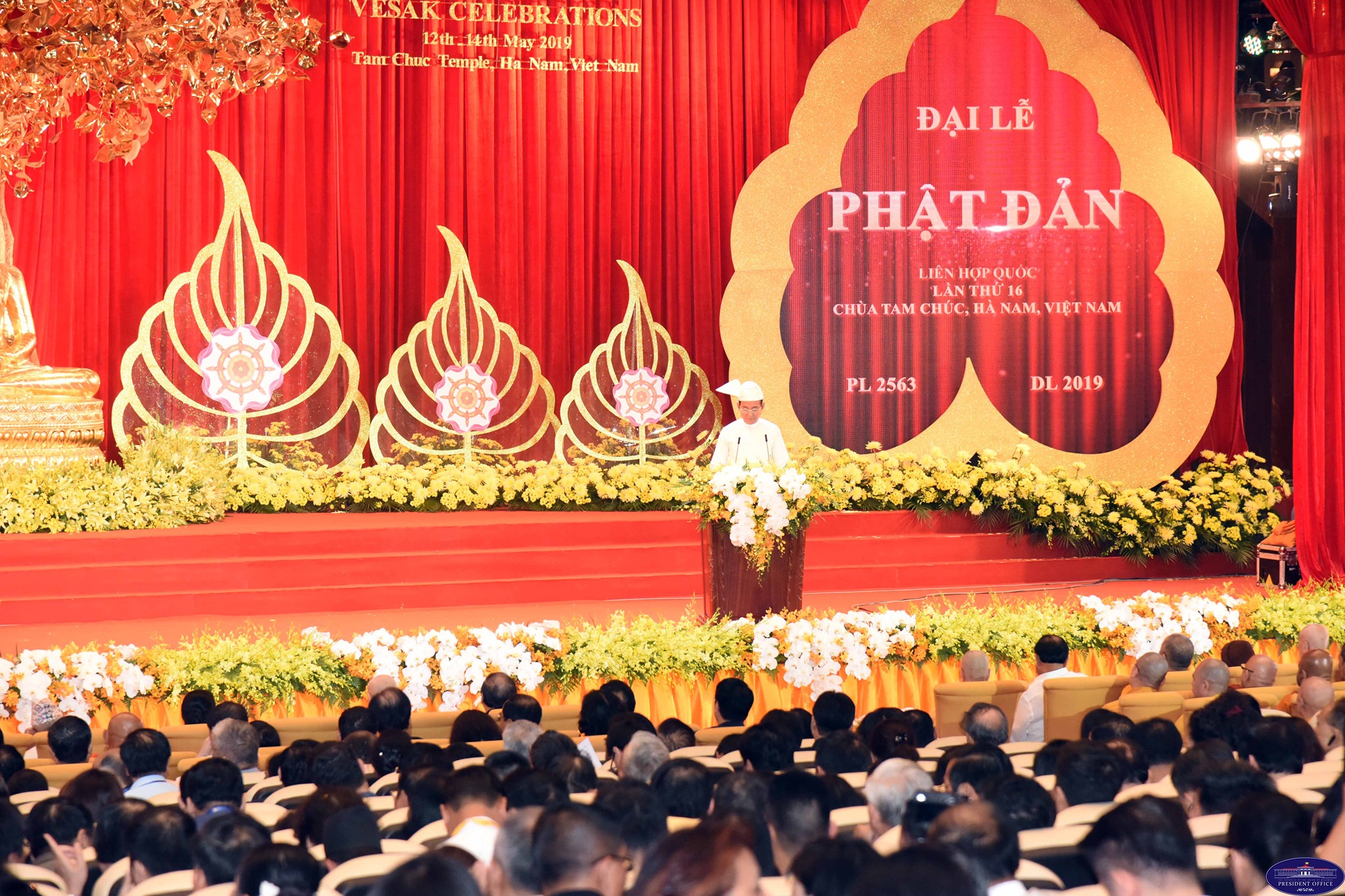 ေလာဘႏွင့္မုန္းတီးမႈ ေလွ်ာ့ခ်ရန္ ကုလသမဂၢ ဗုဒၶေန႔တြင္ သမၼတ ဦး၀င္းျမင့္မိန္႔ခြနး္ေျပာ