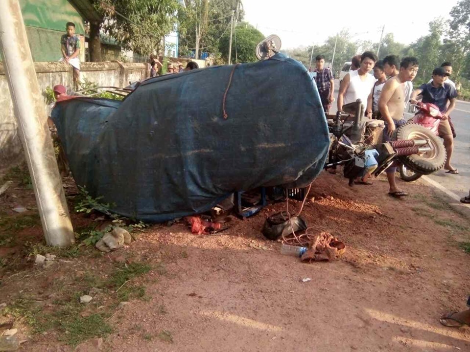 တိုက္ႀကီးတြင္ စက္႐ံုႀကိဳ/ပို႔သုံးဘီးဆိုင္ကယ္တိမ္းေမွာက္၊ ၁၇ ဦး ဒဏ္ရာရ