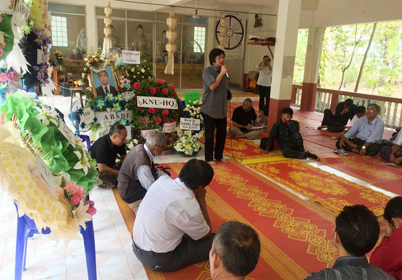 ABSDF ဗဟိုဦးေဆာင္ေကာ္မတီဝင္ ရဲေဘာ္ေက်ာ္ကို၏ ဈာပန မဲေဆာက္တြင္က်င္းပ
