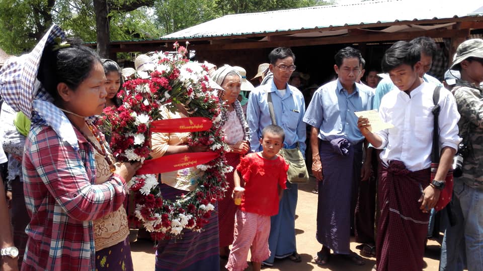 အိုးဘိုေထာင္အတြင္း ေသဆံုးခဲ့သည့္ ေအာင္သေျပရြာသား ကိုထြန္းျမင့္ဝင္း၏ စ်ာပနက်င္းပ