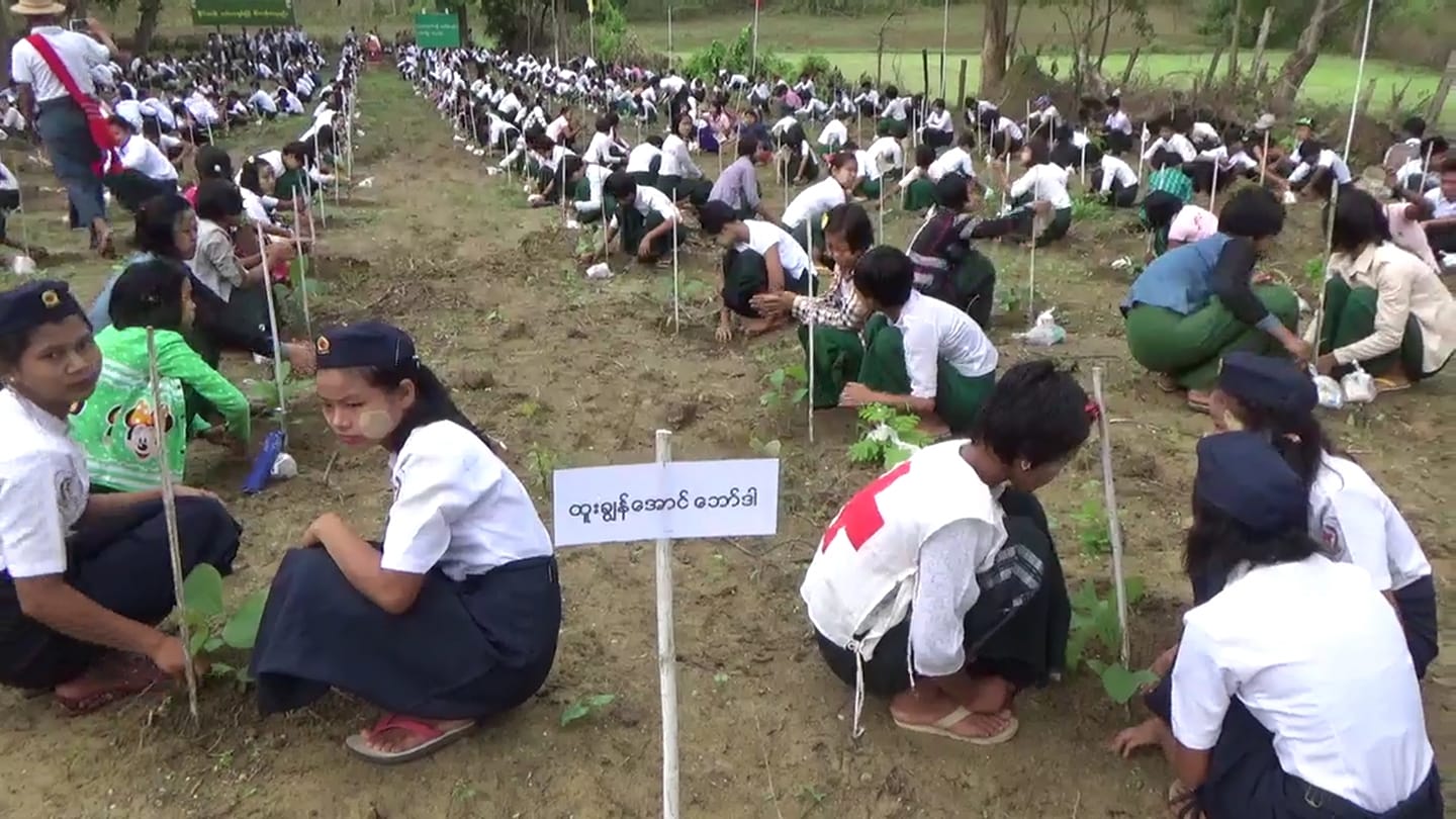 ပဲခူး၊ စစ္ကုိင္းႏွင့္ ဧရာ၀တီတိုင္း၌ ေဒၚေအာင္ဆန္းစုၾကည္၏ ေမြးေန႔ အထိမ္းအမွတ္သစ္ပင္စိုက္