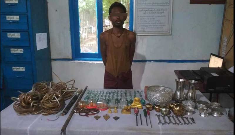 ရန္ကုန္-ျပည္လမ္းေပၚတြင္ ေပ်ာက္ဆံုးဘုရားပစၥည္းမ်ားႏွင့္အတူ အမ်ဳိးသားတဦးကို ဖမ္းမိ