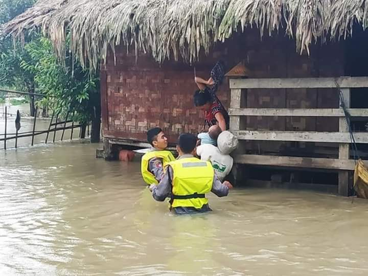 တႏုိင္ငံလုံးတြင္ ေရေဘးေၾကာင့္ ေျပာင္းေရႊ႕ရသူ ၁ ေသာင္းေက်ာ္ရွိ