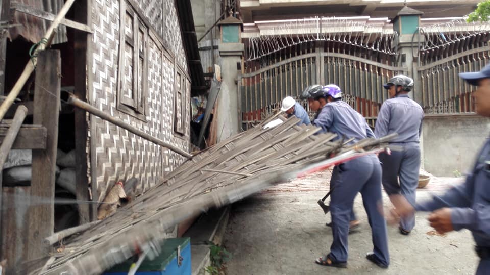 ခ်မ္းျမသာစည္က ေနအိမ္ ၉ လုံးကို အင္အားအလုံးအရင္းျဖင့္ ဖယ္ရွား၊ ႐ုန္းရင္းဆန္ခတ္ျဖစ္ (႐ုပ္သံ)