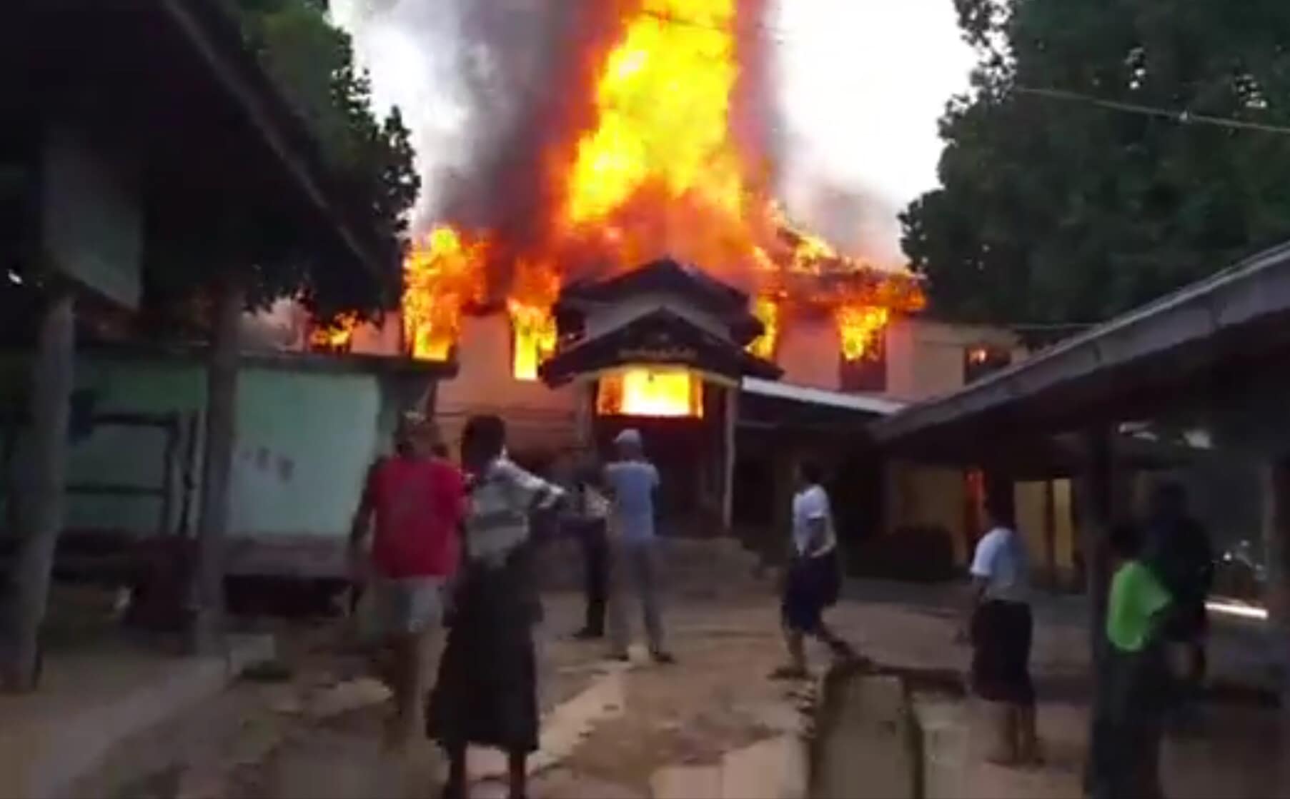 ကျောက်မဲတွင် မီးအားမြှင့်စက် အပူလွန်ကဲပြီး ဘုန်းတော်ကြီးကျောင်း မီးလောင်