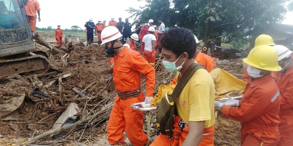 ပေါင်မြို့နယ် တောင်ပြိုကျမှုကြောင့် သေဆုံးသူ ၇၀ ရှိပြီ