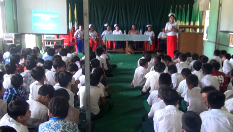 မြန်အောင်မြို့နယ်တွင် ကျောင်းကျန်းမာရေး ပညာပေး ဟောပြော