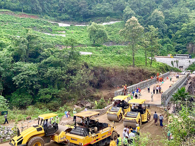 ဂုတ်တွင်း ဘေလီတံတား အပြီးသတ်တပ်ဆင်၊ ယနေ့ည ကားများ ဖြတ်သန်းခွင့်ပေးမည်