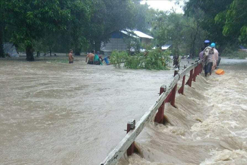 ဇီးကုန်းတွင် ကျေးရွာတွေထဲ ရေဝင်ရောက်၊ ကယ်ဆယ်ရေးများ အရေးပေါ်ပြုလုပ်