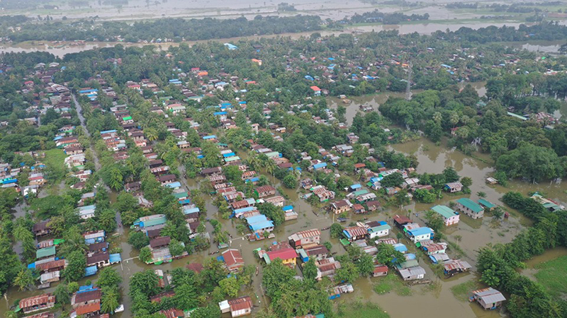 မြစ်ရေတက်၍ ပဲခူး၊ ညောင်လေးပင်နှင့် ရွှေကျင်တွင် လူ ၃ သောင်းခန့် ရေဘေးရှောင်နေရ