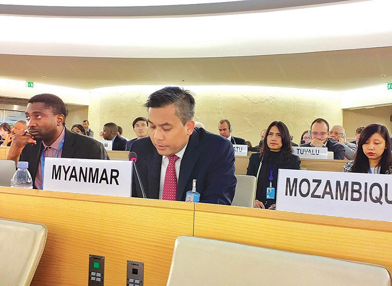 အီးယူနှင့် အိုအိုင်စီက တင်သွင်းသည့် မြန်မာ့လူ့အခွင့်အရေး ဆုံးဖြတ်ချက်မူကြမ်း အတည်ပြု