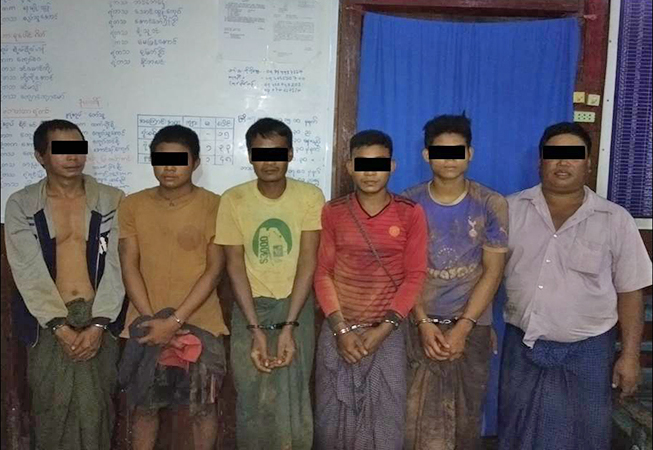 အင်းတော်မြို့နယ်၌ တရားမဝင် ရွှေတူးဖော်သူ အမျိုးသား ၆ ဦး ဖမ်းဆီးခံရ