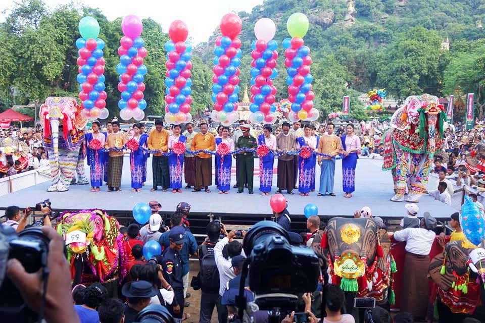 ဆင်အလှူတော်နှင့် ဆင်အက အလှပြိုင်ပွဲ ကျောက်ဆည်မြို့တွင် ကျင်းပ