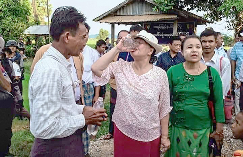 မြိုင်ကလေး ကျောက်မီးသွေးစွမ်းအင်သုံး ဘိလပ်မြေစက်ရုံ ရေဆိုးကိစ္စ ကရင်ဝန်ကြီးချုပ် စစ်ဆေး (ဓာတ်ပုံ)
