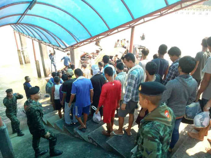ထိုင်းတွင်ဖမ်းဆီးခံရသည့်  မြန်မာလုပ်သား ၈၇ ဦးအား မြန်မာအာဏာပိုင်များထံ ပြန်လွှဲအပ် 